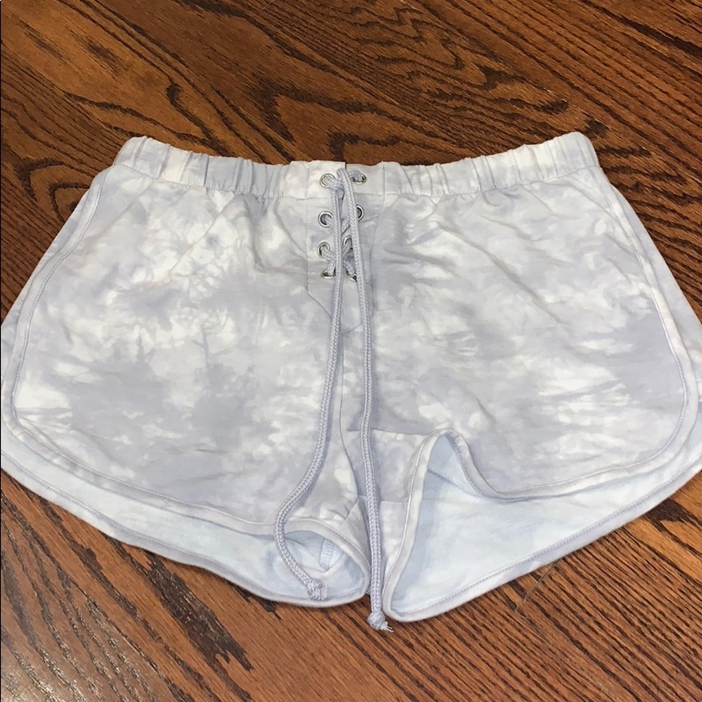 Grey and white shorts